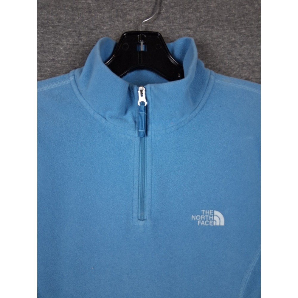 The North Face Womens Jacket M Blue 1/4 Zip TKA‎ 100 Fleece Outdoor Hiking Gorp